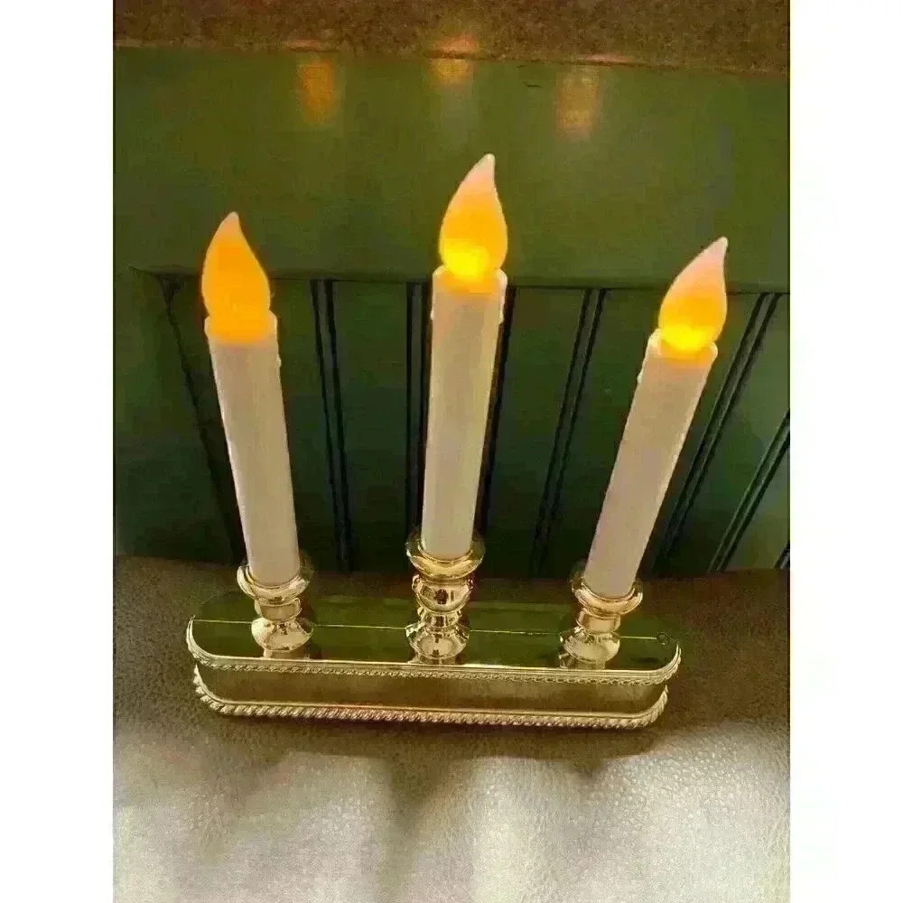 3 light LED window candelabra battery operated